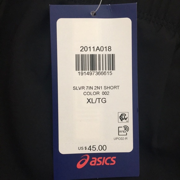 Asics 2-in-1 Athletic/Athleisure Shorts, XL, NWT! - Picture 4 of 5